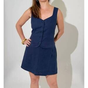 NEW MICHAEL STARS honey button up vest in nocturnal